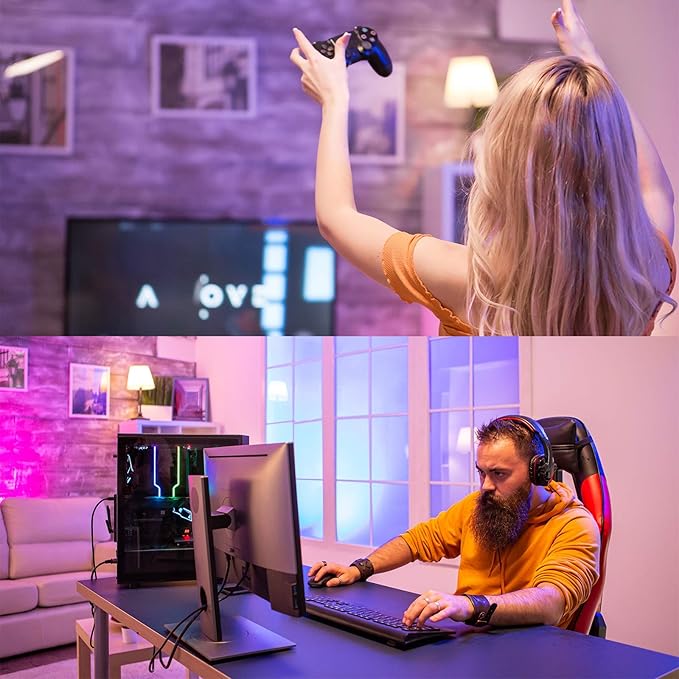 hyrion 100ft LED Strip Lights, Ultra Long SMD 2835 Led Lights Strip with 44 Key Remote,24 Volt Dimmable RGB Color Changing Tape Lighting for Bedroom,Living Room,Home Decor(44 Key Remote+50ft*2)