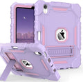 Grifobes Case for iPad mini 7 (A17 Pro) 2024 / Mini 6 2021 8.3 inch, Heavy Duty Shockproof Rugged Cover with Pencil Holder Stand, for I Pad Mini 7th/6th Gen 8.3" Case (Purple)