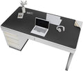 Chihein Cork & PU Leather Desk Mat 55” x 28” - Extra Large Mouse Pad, Double Sided Waterproof Desk Pad Protector for Executive Desk, Dining Table, Office Desk (Black)