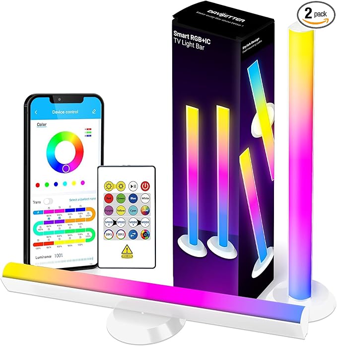 DAYBETTER RGB Light Bar, Gaming Light Bars with Multiple Placement Options, Smart LED Light Bars with Music Sync and Scene Modes, Led Light Bar for Room, TV, Monitor, PC Gaming Desk Decor