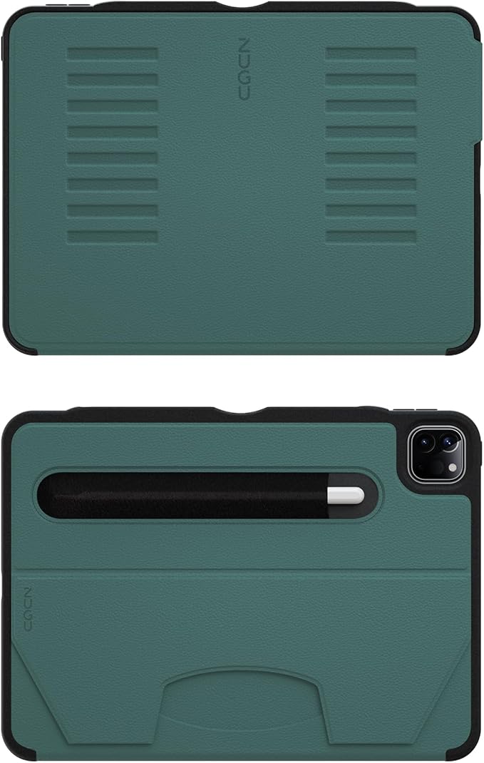 Zugu Case for iPad Pro 11 (M4/M5) 2024/2025, Slim Protective Cover with Apple Pencil Holder, Auto Wake/Sleep, Multiple Viewing Angles, iPad Pro 11 Inch Case, Sturdy & Durable Phone Cover, Pine