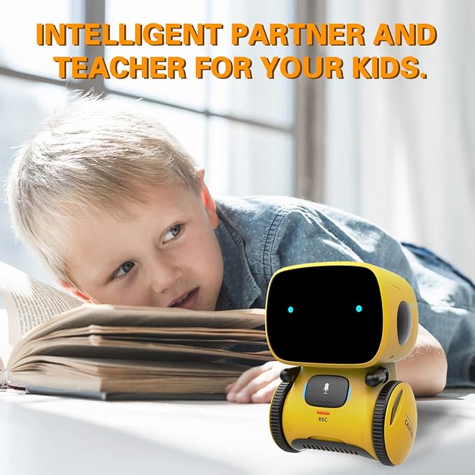 98K Robot Toys for Boys and Girls, Touch and Voice Control Robots Interactive Smart Talking Robots Intelligent Partner and Teacher with Singing, Dancing, STEM Toy Gifts for Kids Age 3 and Up