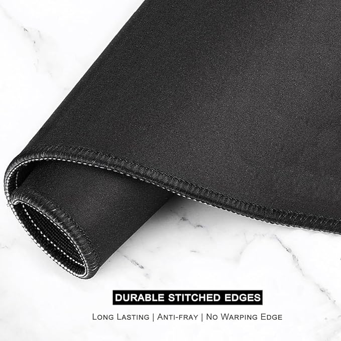 Auhoahsil Large Mouse Pad, XXL Gaming Mousepad, Desk Mat for Desktop, Thick Rubber, Big & Long Size, Stitched Edges, Full Desk Pad for Laptop & Computer, Extended 31.5 x 11.8 in, Janpanese Wave