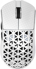 R5Ultra 8K Carbon Fiber Wireless Gaming Mouse with 42,000 DPI -PAW3950 MAX Sensor -Nordic 52840 MCU Chip-39g Ultra-Lightweight -Wired/BT/2.4GHz Wireless Programmable Mice Griptape for PC/Mac(White)