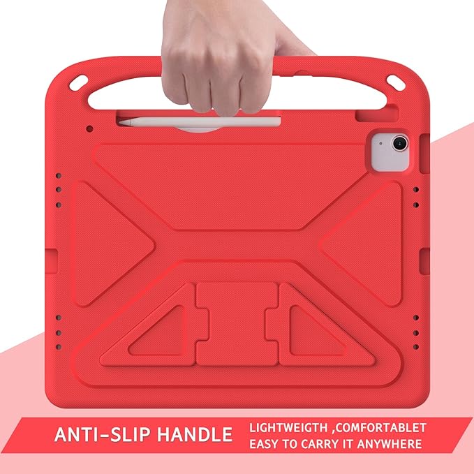 ATOOZ Kids Case for iPad air 13 inch 2024 2025 2026 (M2 M3 M4) / iPad Pro 13 inch (M4 M5), Cover with Shockproof Handle Stand for iPad Pro 13 7th /8th Gen 13" Tablet (Red)