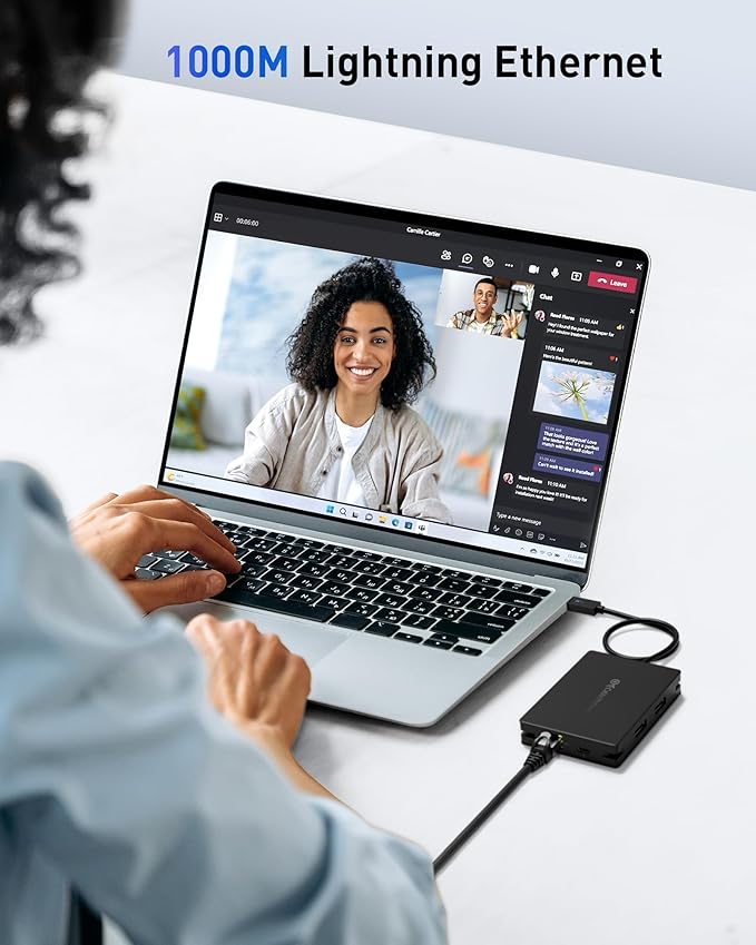 Cable Matters 8-in-1 Portable 40Gbps USB4 Hub (USB 4 Dock) Dual DisplayPort 4K@60Hz, Single DP 4K@240Hz/8K@60Hz, 100W PD, Gigabit Ethernet, Limited macOS Display Support, Thunderbolt 4 Compatible