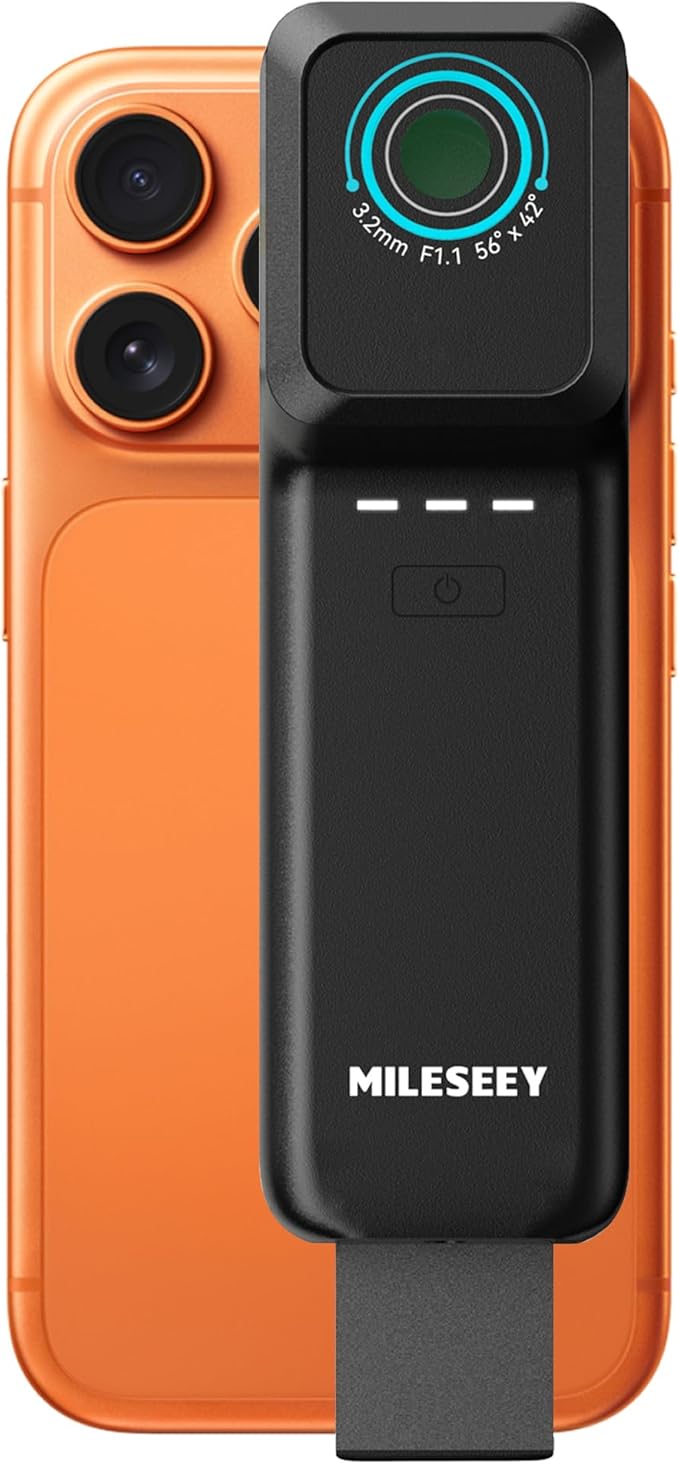 MiLESEEY TP2 Wireless Thermal Imaging Camera for All iPhone, iPad & Android Devices, 512×384 Super Resolution Infrared Camera, 25Hz Detachable Thermal Imager for Electrical, Building, HVAC Detection