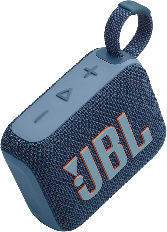 JBL Go 4 - Ultra-Portable, Waterproof and Dustproof Bluetooth Speaker, Big JBL Pro Sound with Punchy bass, 7-Hour Built-in Battery, Made in Part with Recycled Materials (Blue)