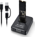 ELUTENG M.2 NVMe SSD Docking Station, 10Gbps USB-C & USB-A PCIe SSD Reader, 2-in-1 Cable, B+M Key Compatible, Fits 2230/2242/2260/2280 SSD, No SATA/mSATA Support, Black