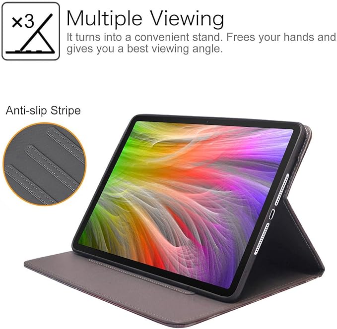WEUIUJKILO Case for iPad (A16) 11th Generation 11 Inch 2025, iPad 10th Generation 10.9 Inch 2022, Slim PU Leather Folding Stand Smart Cover with Auto Sleep/Wake, American Flag and Sunflower