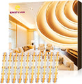 EMITEVER COB LED Strip Lights Warm White, 2700K Tape Light Premium High Density, DC 24V, 305+Lumens/ft, 1200LEDs/Spool, Ra 90+, 8.2ft, 3W/ft, UL Listed 5 Year Warranty (Power Supply Sold Separately)