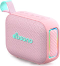 Portable Bluetooth Speaker Waterproof Gift: IPX5 HD Sound Up to 24H Playtime, TWS Pairing, Wireless Speakers with Lights, Mom Gifts, Outdoor|Travel| Camping|Pool|Beach Essentials Accessories-Pink