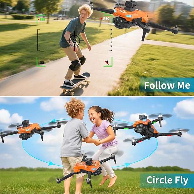 GPS Drone with 4K Camera for Adults, 4.5" Remote Control Screen, Auto Return, Auto Obstacle Avoidance, 22 Min Flight, Foldable FPV RC Quadcopter with Follow Me, Waypoint Fly, Gift for Beginners
