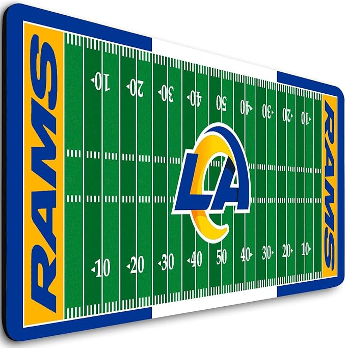 Large Gaming Mouse Pad, Mousepad with Non-Slip Rubber Base for Laptop Computer Desktop Keyboard,Football Fans Boy Husband Gift Yellow Design Mat