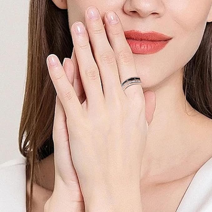 Smart Ring Health Tracker, Heart Rate Monitor Sleep Ring, Fitness Tracker for Monitoring Pressure, Oxygen, Step, Calories, Vintage Smart Rings for Men Women (9)