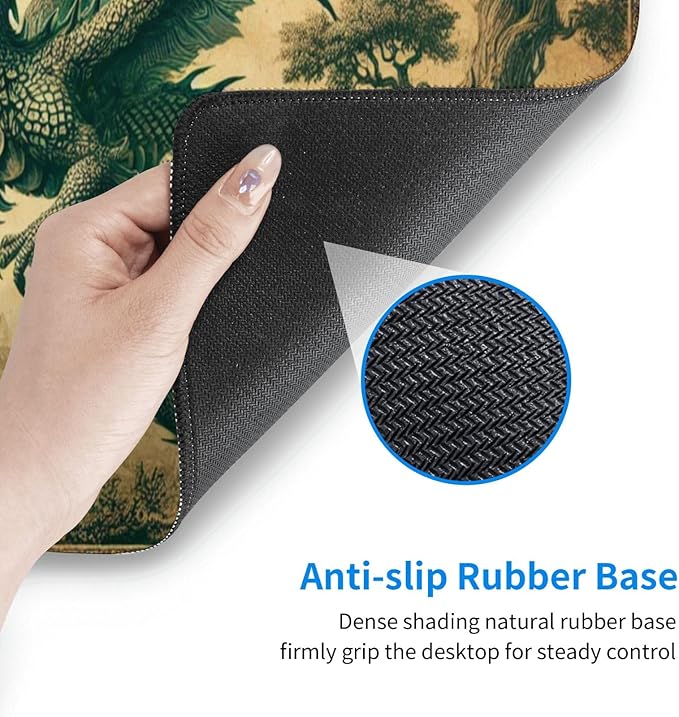 Dragon Mouse Pad XL Large Mousepad Non Slip Rubber Base Desk Mat for Laptop Computer Gaming 31.5" X 12"