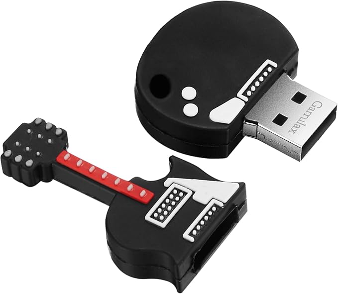 USB Flash Drive, 8GB / 16GB / 32GB USB2.0 Cute Shape USB Memory Stick Date Storage Pendrive Thumb Drives (32GB, Mini Guitar)