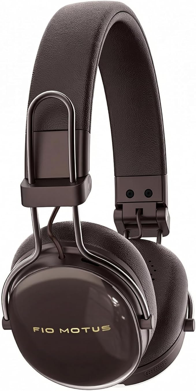 Active Noise Cancellation Wireless Bluetooth On-Ear Headphones:with - Hi Res Sound Up to 55H Battery Life, Lightweight, Comfortable, Foldable Design, for Home Office Travel, Dark Brown