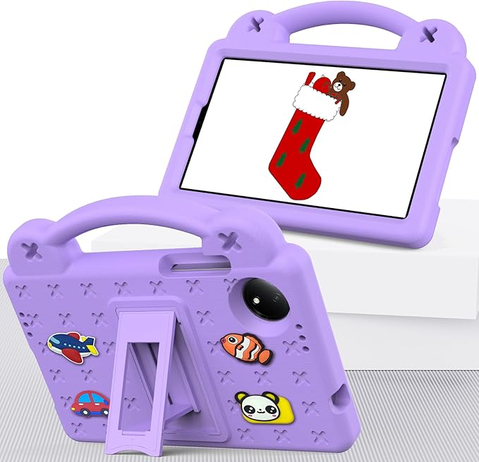 AKABEILA Compatible with Doogee U11/U11 Pro 2025 11 inch/Tab G6/Tab G6+ 11 inch/Infinix Xpad 20 2025 inch/Umidigi G7 Tab Pro 2024 11 inch Tablet Case, Shoulder Strap & Stand Handle Light Purple