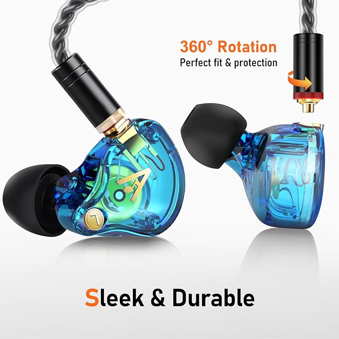 Vibes 202MC USB-C Wired Earbuds - USBC HiFi in Ear Headphones for iPhone 17/16/15 - Noise Isolating Ear Buds w/ Mic - Clear Sound, Deep Bass & Comfort-Fit Earphones - Silver Plated Cord, Carrying Case