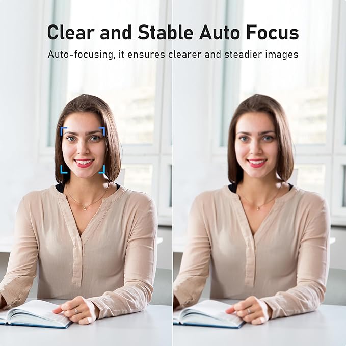 saylas 4K Webcam with 4 Noise Cancellation Microphone, W8GS Web Cam, Privacy Cover, 85° FOV, Plug & Play Web Streaming Camera for Computer, USB Webcam for Pc, Laptop, Desktop, Mac