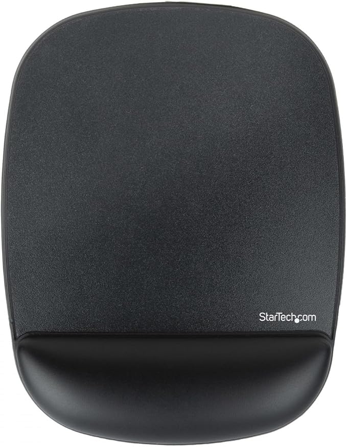 StarTech.com Mouse Pad with Hand Rest, 6.7x7.1x0.8in (17x18x2cm), Ergonomic Mouse Pad with Wrist Support, Desk Wrist Pad w/Non-Slip PU Base, Cushioned Gel Mouse Pad w/Palm Rest, TAA