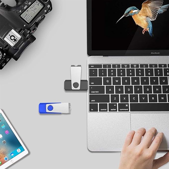 KEXIN 64GB Flash Drive 2 Pack USB 3.0 Flash Drive 64G Thumb Drive Jump Drive Memory Stick Data Storage Pen Drive Black Blue