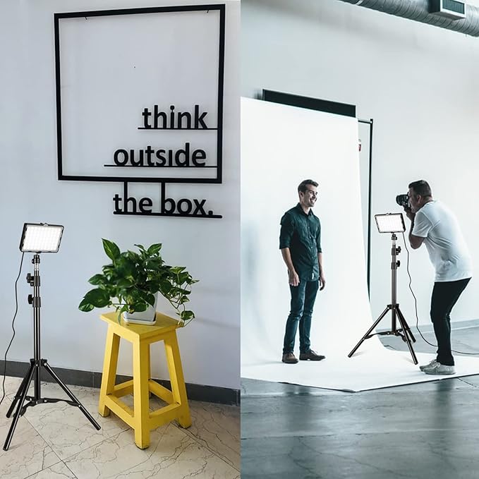 Photography Video Lighting Kit, LED Studio Streaming Lights W/70 Beads & Color Filter for Camera Photo Desktop Computer Conference Game Stream YouTube TikTok Portrait Shooting Pack of 2