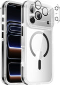 Strong Magnetic for iPhone 17 Pro Max case [10Ft Military-Grade Protection] Compatible with fit MagSafe Shockproof Slim Thin Cover case for iPhone 17 Pro Max 6.9 inch, Clear Black