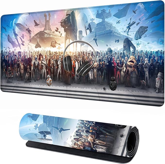 Large Gaming Mouse Pad，Long Mousepad, Extended XL Office Desk Mat, Long Full Desk Pad，Stitched Edges & Anti-Slip Rubber Base，Desk Pad for Keyboard and Mouse，Desk Accessories Supplies，31.5 x 11.8 inch