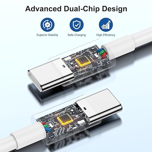 iPhone 17 16 15 Charger/6ft Type C to C Charging Cable Cord Long,USB C Fast Charging Block Plug for Apple iPhone 17 Pro Max/17 Air/16 Pro/16/15 Plus/AirPods/iPad/mini Plug Cube Birck Box Power Adapter