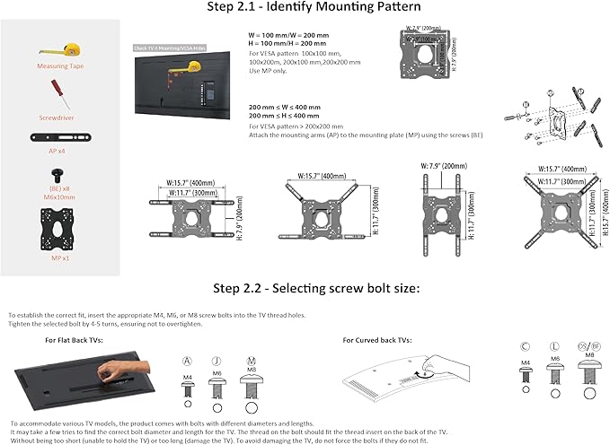 Amazon Basics Full Motion Articulating TV Wall Mount, with Swivel and Tilt, for 26" to 55" TVs and Flat Panels up to 80 Lbs, VESA Compatible, Single Stud, Black