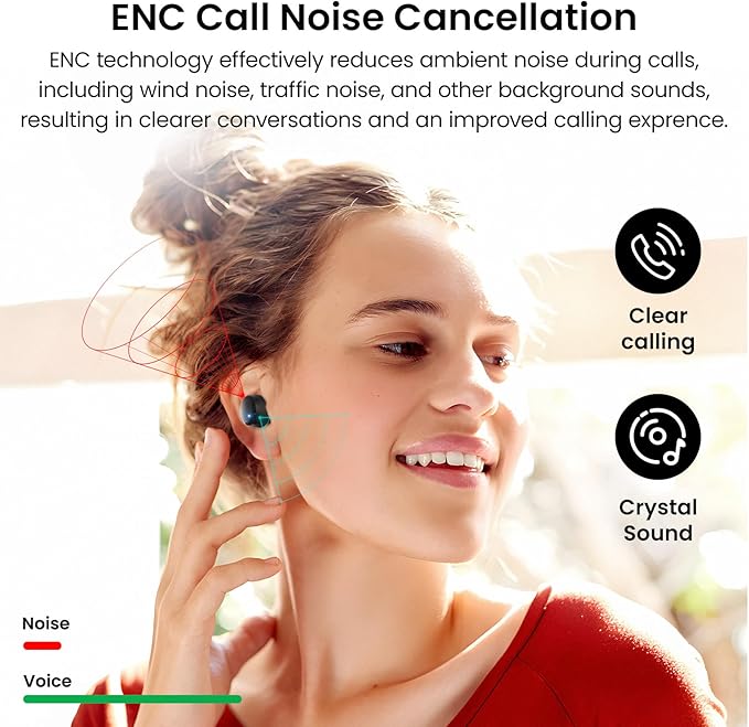 TOZO T12 Wireless Earbuds Bluetooth 5.3 Headphones, Call ENC Noise Cancelling Mic, 55Hrs Playtime App Customize EQ IPX8 Waterproof LED Digital Display Premium Sound Headset