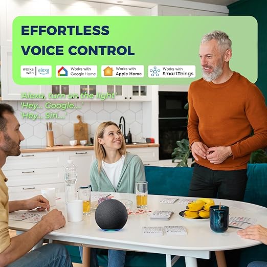 Lightinginside Matter Smart Plug, Compatible with Apple Home/Siri/Alexa/Google Home/SmartThings, Smart Outlet Socket, ETL Listed, APP Remote Control,Timer&Schedule, 2.4G WiFi Only, Hub Required, 4PCS