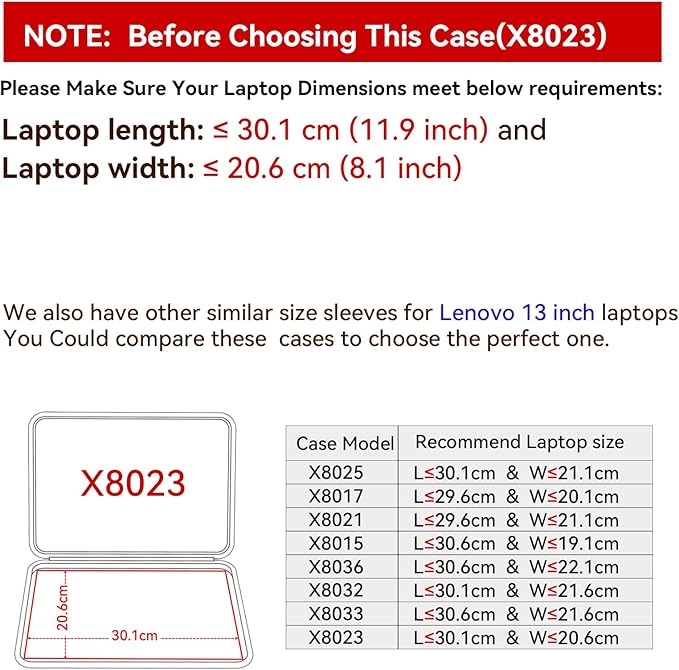 Smatree Hard EVA Protective Sleeve Case Compatible for 13 inch Lenovo ThinkPad X13s, Yoga Slim 7i Carbon Gen 8 Laptop (X8023)