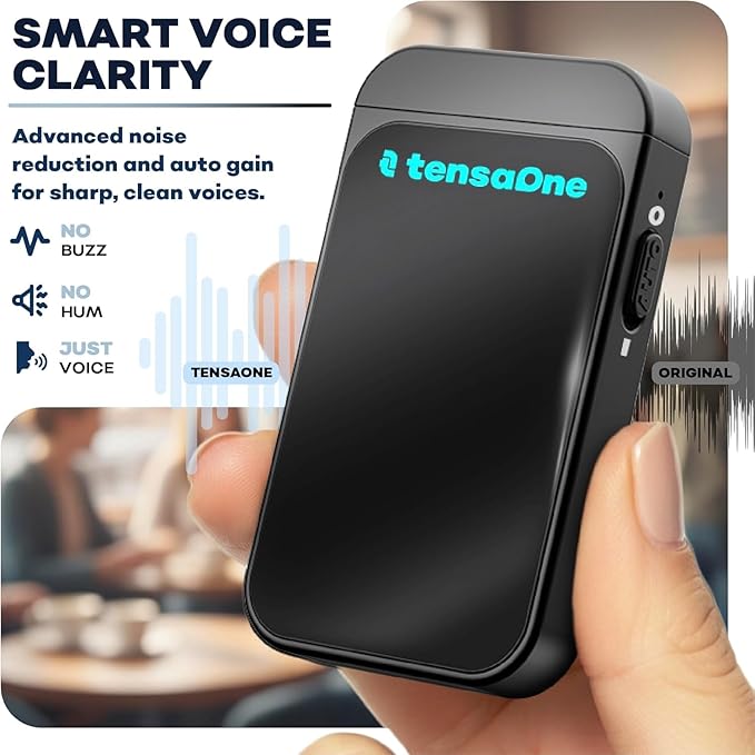 Voice Activated Recorder Essential Quick 32 – Ultra-Light Magnetic Audio Recorder for Quick Voice Capture, Standard Noise Reduction, USB-C Access, Minimalist Pocket Recorder, Black