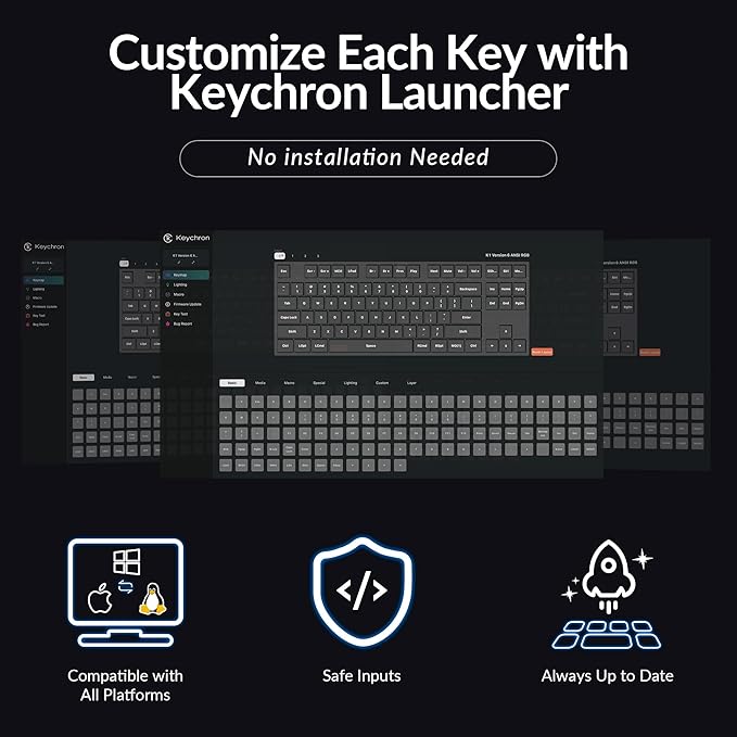 Keychron K1 Version 6 QMK Low Profile Mechanical Keyboard TKL, Bluetooth 5.2 Wireless/Wired Connection Programmable Keys, RGB Backlit with Shine-Through Keycaps for Mac Windows Linux