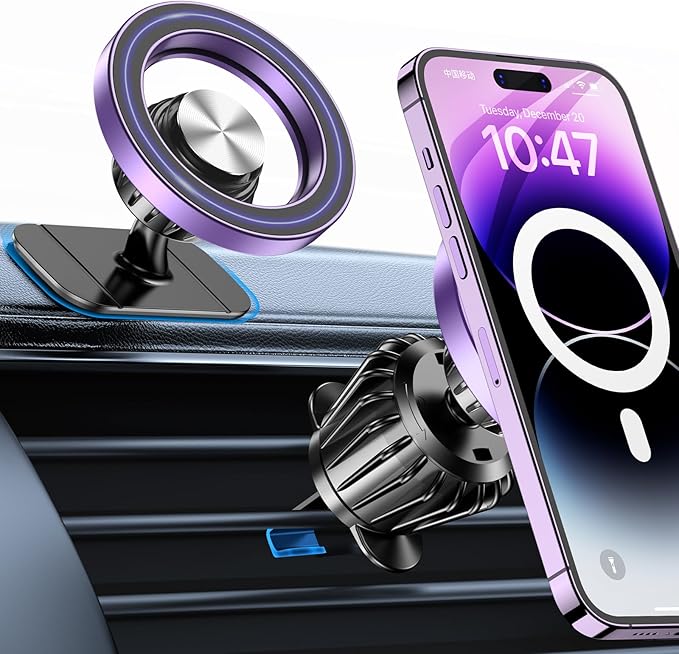 Kaistyle for Magsafe Car Mount【20 Strong Magnets】Magnetic Phone Holder for Car Phone Holder Mount Dash Mounted Holders Cell Phone Holders for Your Car Accessories for Women Men for iPhone 17 16 15 14