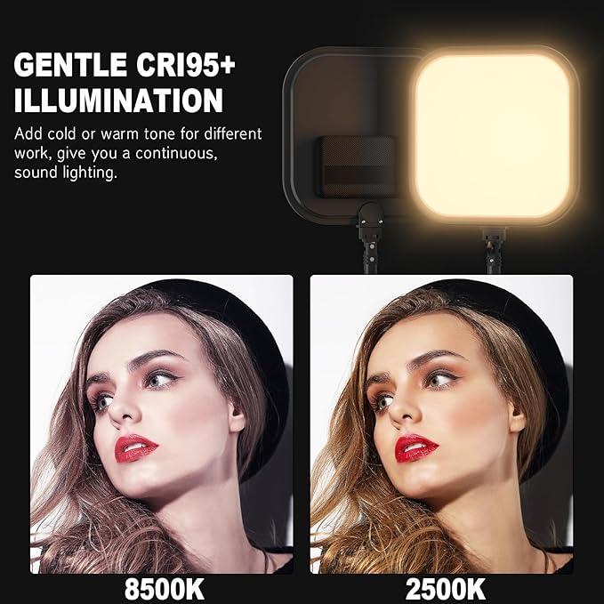 ALTSON 3 Pack LED Video Panel Light, 2500-8500K Dimmable Studio Lights with Tripod Stand & Phone Holder, 78" Photography Lighting Kit for Video Recording, Game Streaming, Photography, Tiktok, YouTube