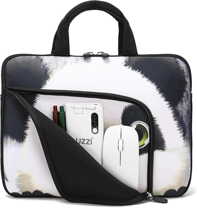 11.6 12 12.5 inch Two Pockets Laptop Sleeve Chromebook Case Ultrabook Case Notebook Tablet Case Neoprene Handle for Men Women