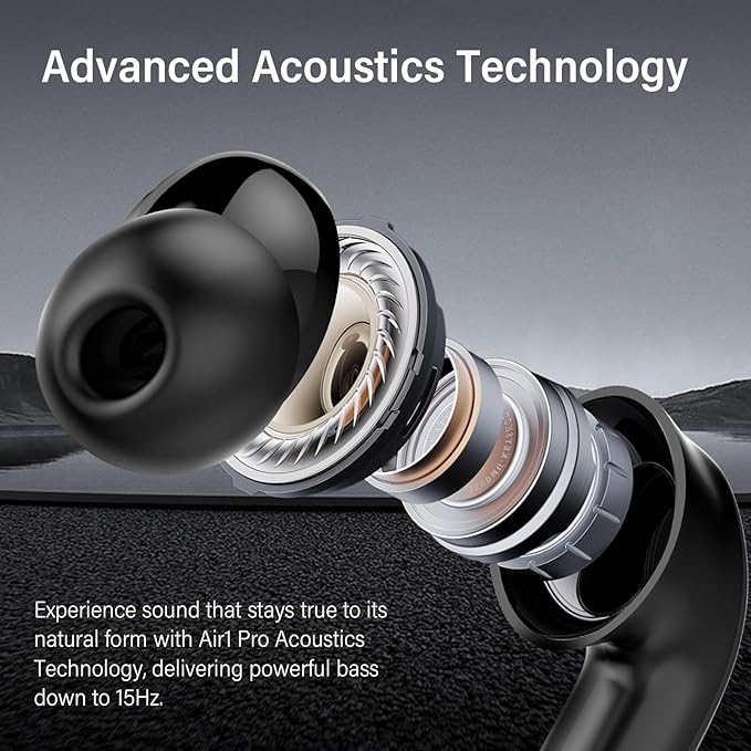 Hybrid Active Noise Canceling Wireless Earbuds, 6 Mics ENC Clear Call Ear Buds, Hi-Res Audio Deep Bass Bluetooth 5.4 Headphones, 48H Playtime, IP7, 8 EQ Modes, Wireless Charging, Multipoint Connection