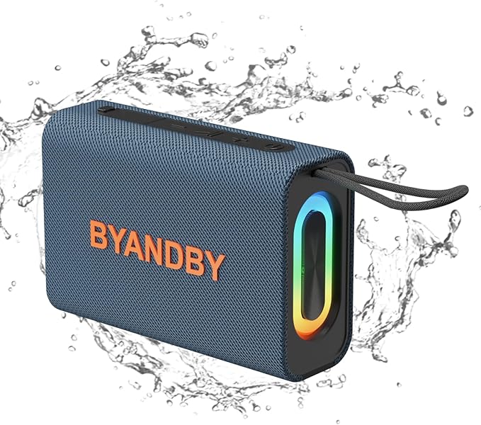 BYANDBY Speaker, Portable Wireless Bluetooth Speakers, Wireless Stereo Pairing, 10W Stereo Sound, BT 5.3, Bassup, Electronics for Home, Shower, Outdoors, Travel(1PCS, Blue)