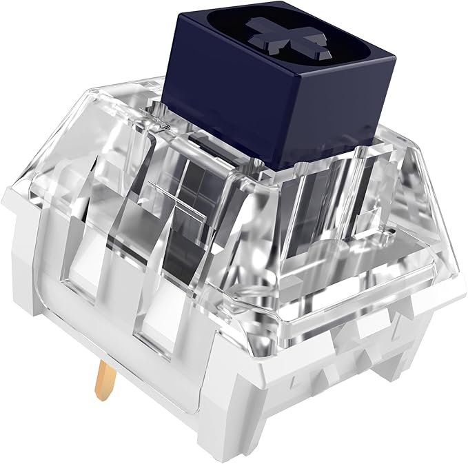 Kailh Box Navy Switches for Mechanical Gaming Keyboard,3-Pin 60gf Clicky/Factory Lubed/IP56 Dust&Waterproof Switches(Kailh Box Navy,10Pcs)