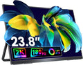 VisionOwl Portable Monitor for Laptop, IPS USB-C HDMI Travel Second Monitor for MacBook Pro Air, PC, PS5, Xbox, Portable Second Screen, Built-in Kickstand, Speakers, VESA Mountable, 23.8 Inch
