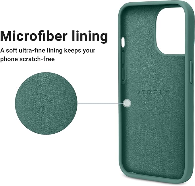 OTOFLY Designed for iPhone 14 Pro Case, Silicone Shockproof Slim Thin Phone Case for iPhone 14 Pro 6.1 inch (Pine Green)