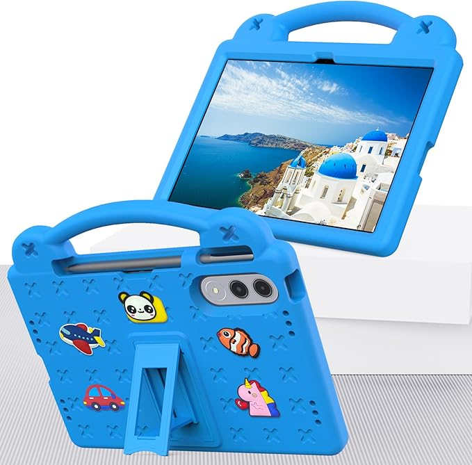 AKABEILA Compatible with Lenovo xiaoxin pad pro GT 11.1 inch TB-710FU (2025) Tablet Case, Lightweight Shockproof Protective Case with Shoulder Strap & Stand Handle for Girl Kid Gift Sky Blue