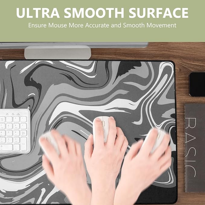 Large Mouse Pad for Desk - Gaming Mouse Pad with Stitched Edges, Anti-Slip Base, for Keyboard and Mouse