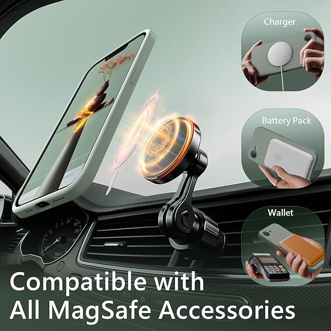 FireNova Magnetic for iPhone 17e Case/iPhone 16e Case, Compatible with MagSafe, [Silicone Camera Protection] Microfiber Lining Phone Case, 6.1", Calke Green