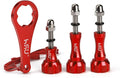 HSU Aluminum Thumbscrew Set + Wrench for Gopro Hero 13, 12, 11, 10, 9, 8, 7, 6, 5, 4, 3, AKASO Campark and Other Action Cameras (3pcs, Red)