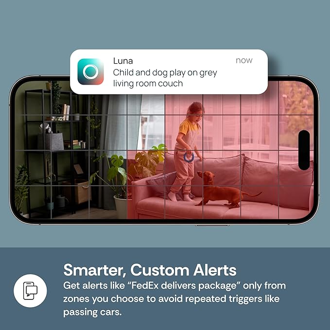 Luna 2K Indoor Cameras for Home Security, 2.4GHz & 5GHz WiFi, 360-Degree Pan-Tilt, Built-in Spotlight, Human Auto Tracking, Siren, Pet/Dog/Baby Camera with Phone app, Black (2026 Upgrade Version)
